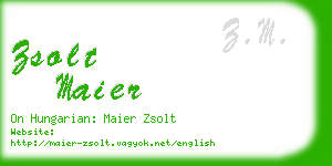 zsolt maier business card